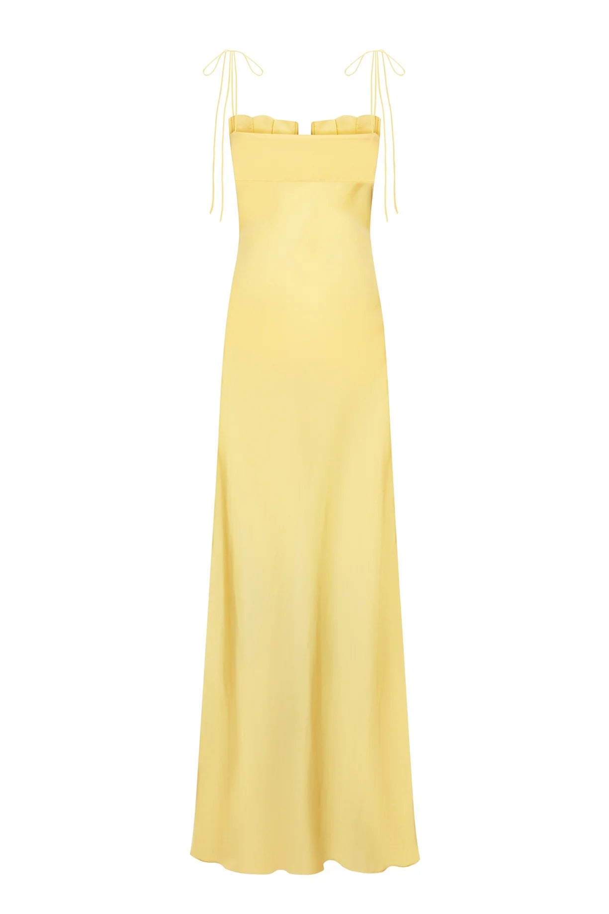 Tulipa satin maxi dress with tulip print