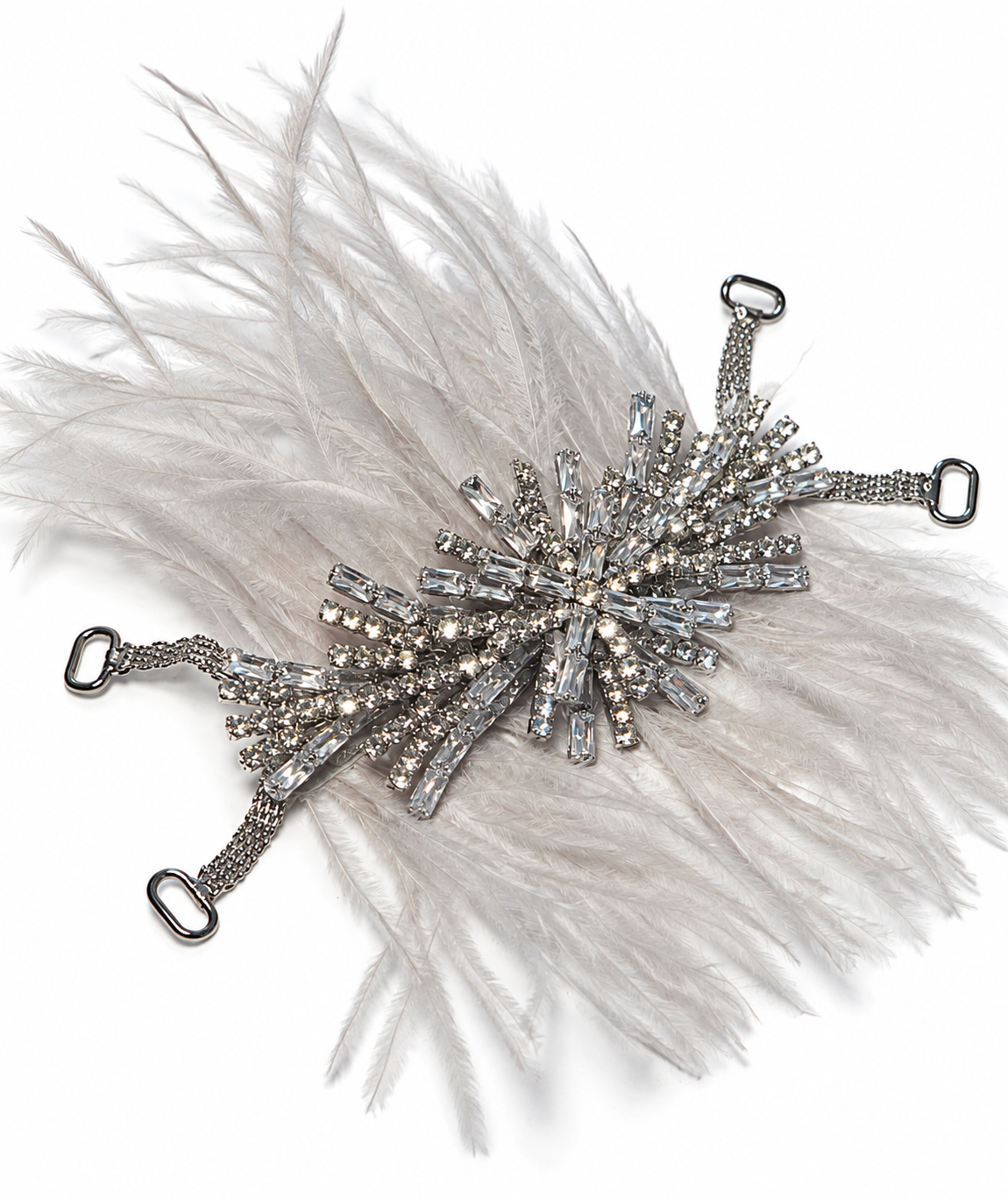 Silver Grey Feather Dream – Crystal Silver