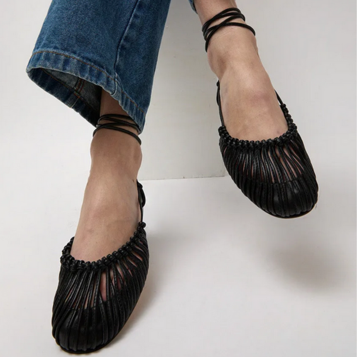 RomaLace – Geflochtene Sommer-Sandalen mit Schnürung