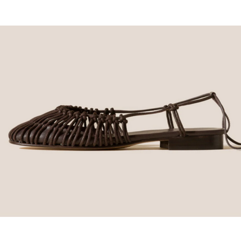 RomaLace – Geflochtene Sommer-Sandalen mit Schnürung
