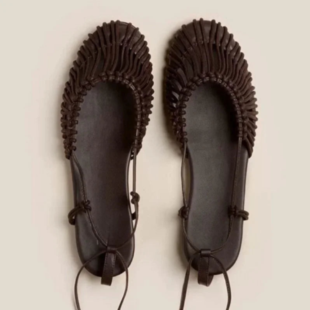 RomaLace – Geflochtene Sommer-Sandalen mit Schnürung