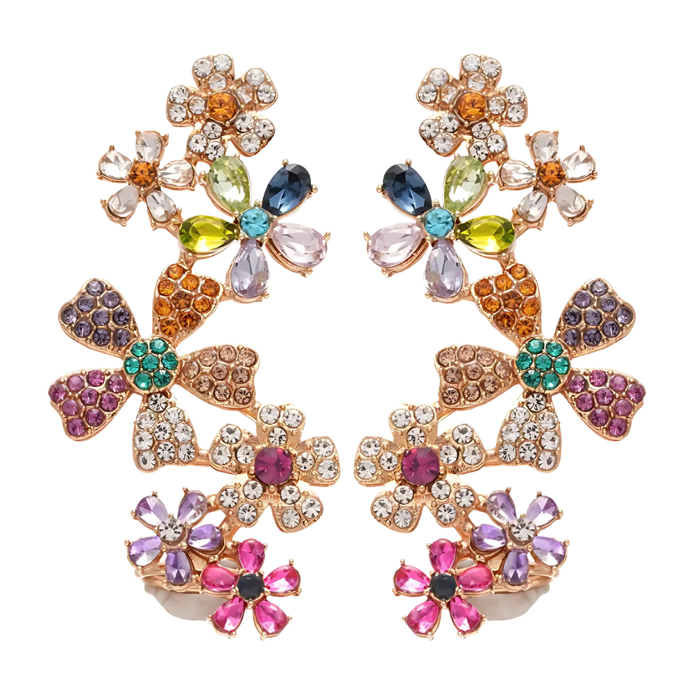 Candy Bloom Clip Earrings – 18K vergoldet