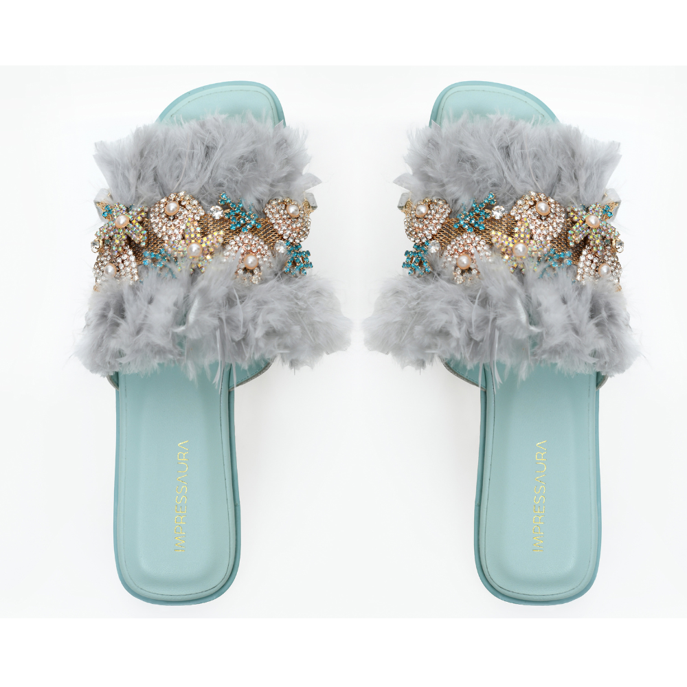 Dreamy Feather Royal – Grau