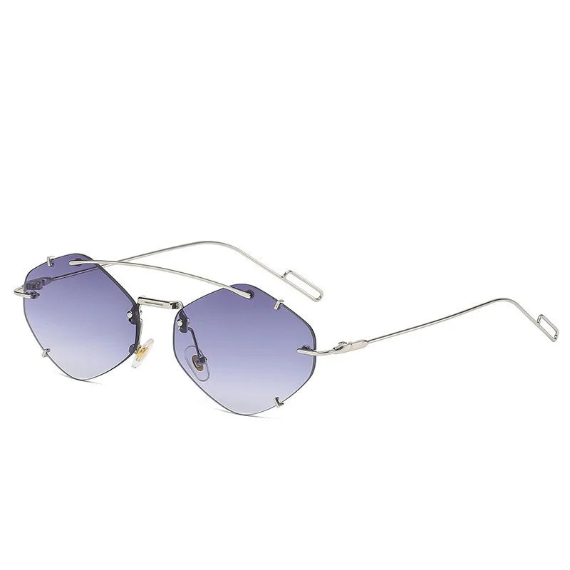 Rahmenlose Diamant Sonnenbrille - Impressaura