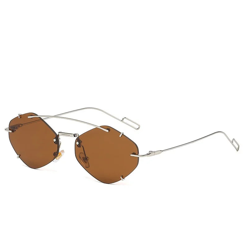 Rahmenlose Diamant Sonnenbrille - Impressaura