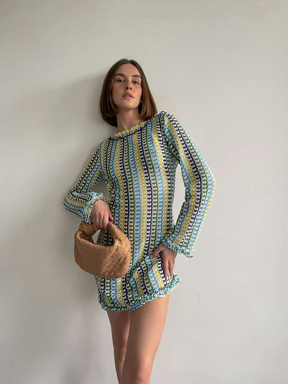 Nice Crochet Dream – Elegant crochet-knit mini dress for summer &amp; vacation 