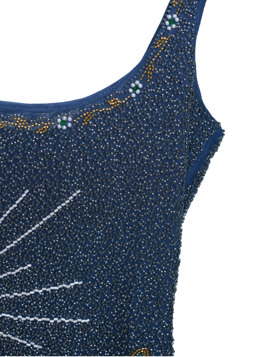 Celestia Limited Top – Handgefertigtes Perlen-Couture-Oberteil