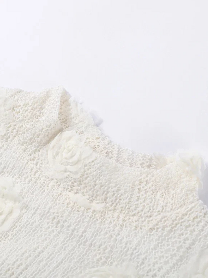 Floravia Set – 3D Blumen Rock & Pullover Outfit