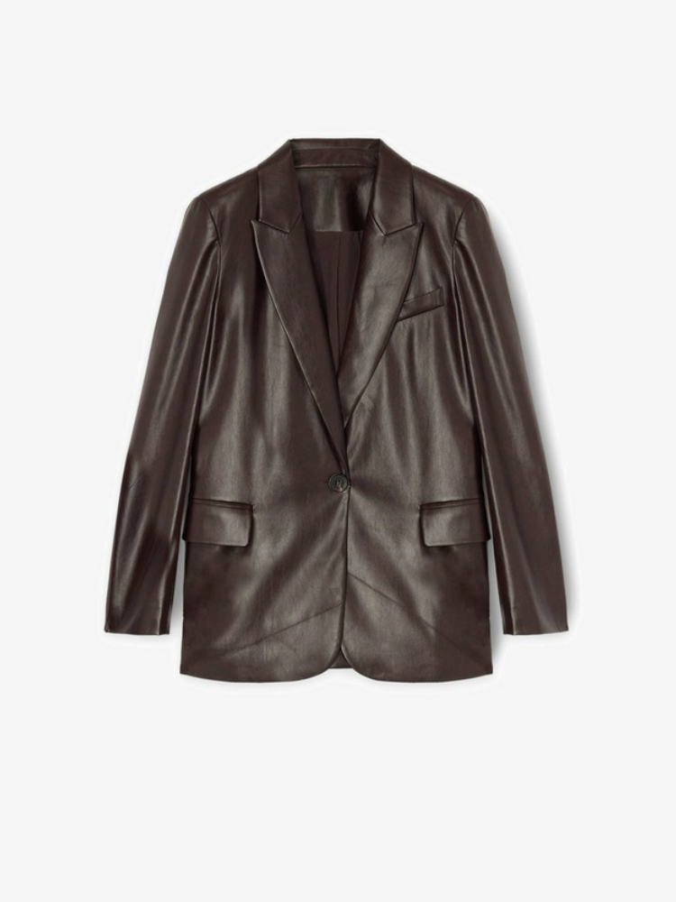 Veloura Blazer – Oversized Blazer PU-Leder