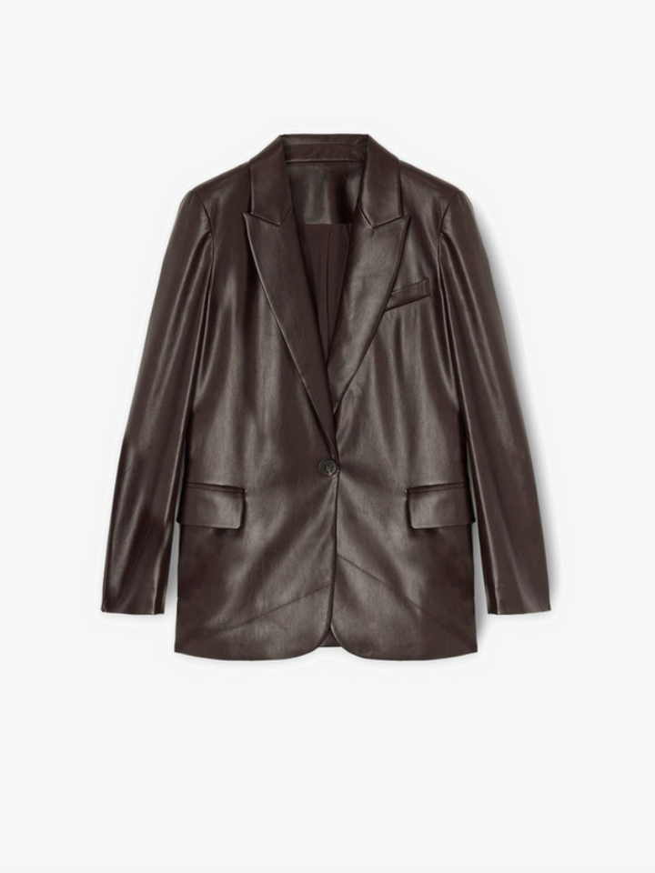 Veloura Blazer – Oversized Blazer PU-Leder