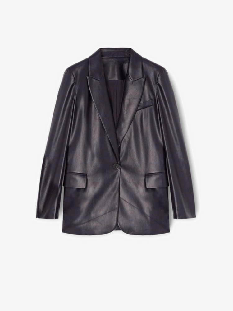 Veloura Blazer – Oversized Blazer PU-Leder
