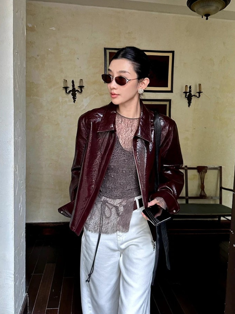 Aveline Jacket – Short PU leather jacket