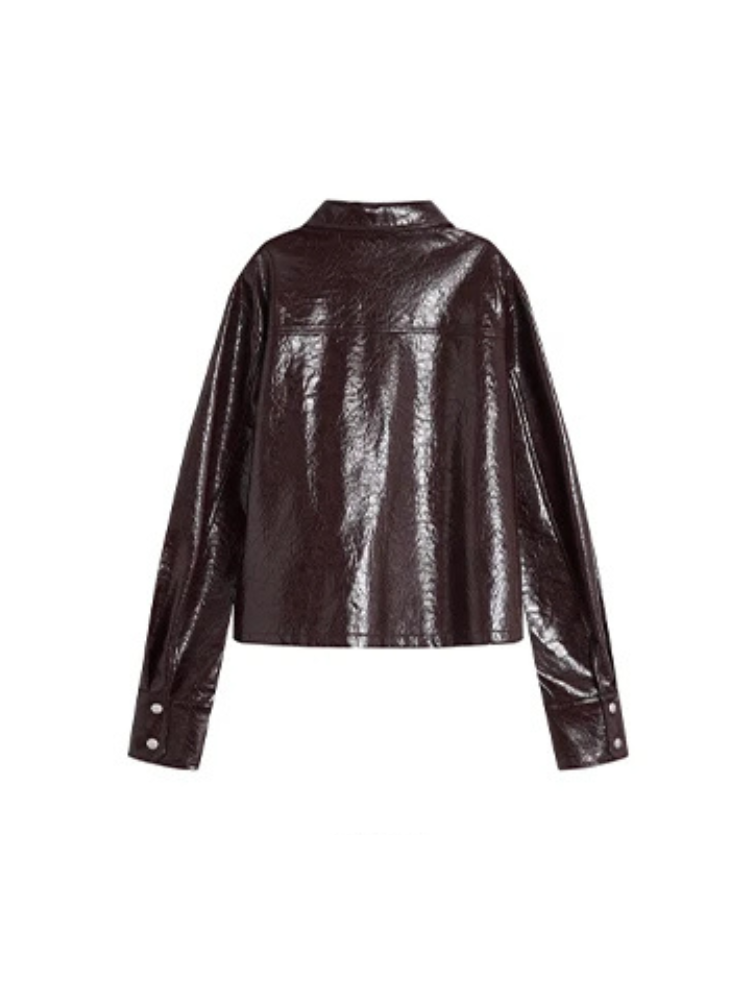 Aveline Jacket – Kurze PU-Lederjacke