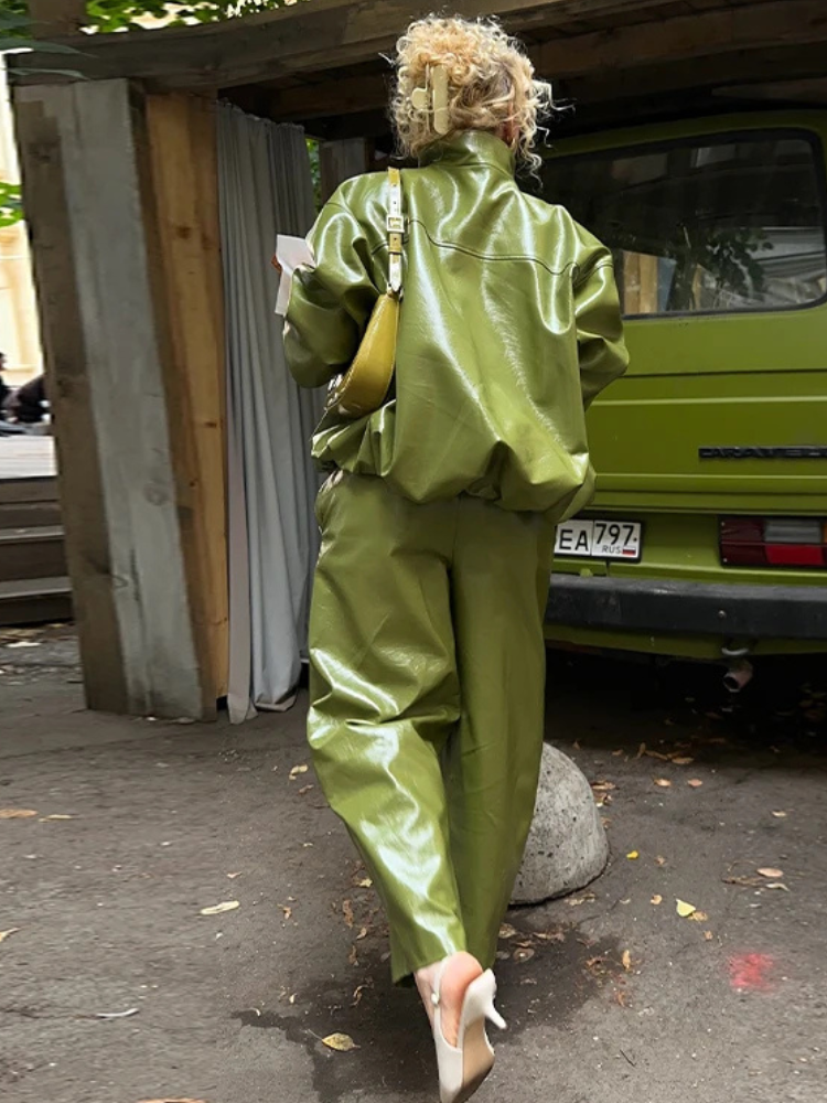 Lyvanna Set - stand-up collar jacket, skirt or trousers