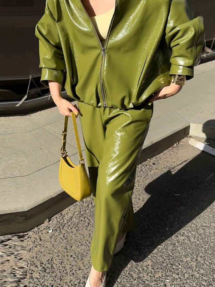 Lyvanna Set - stand-up collar jacket, skirt or trousers