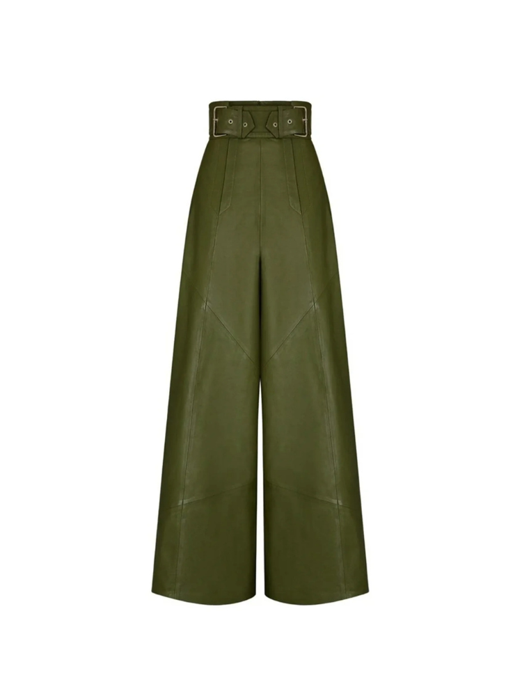 Veloria Pants - High-Waist Wide-Leg