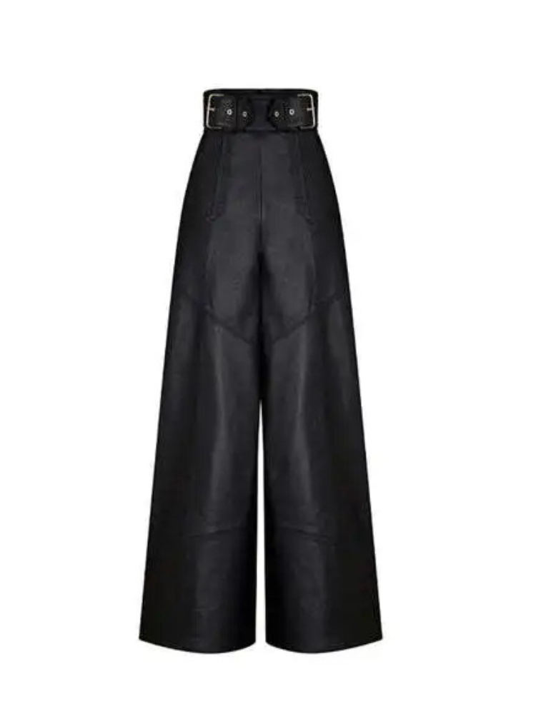 Veloria Pants - High-Waist Wide-Leg