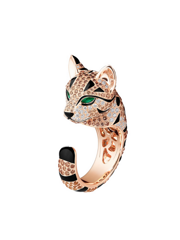 Felyra Ring – 925 Sterling Silber Tiermotiv-Ring mit Goldplattierung