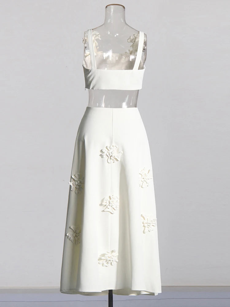 Lyra – Two-piece A-line summer set with appliqués 