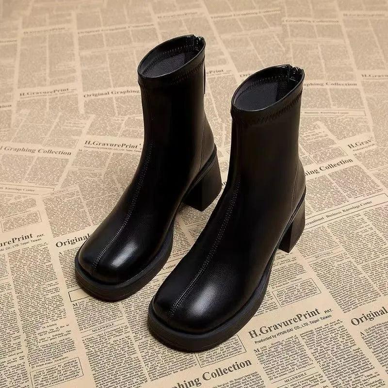 Schwarze Damen Chelsea Boots - Impressaura