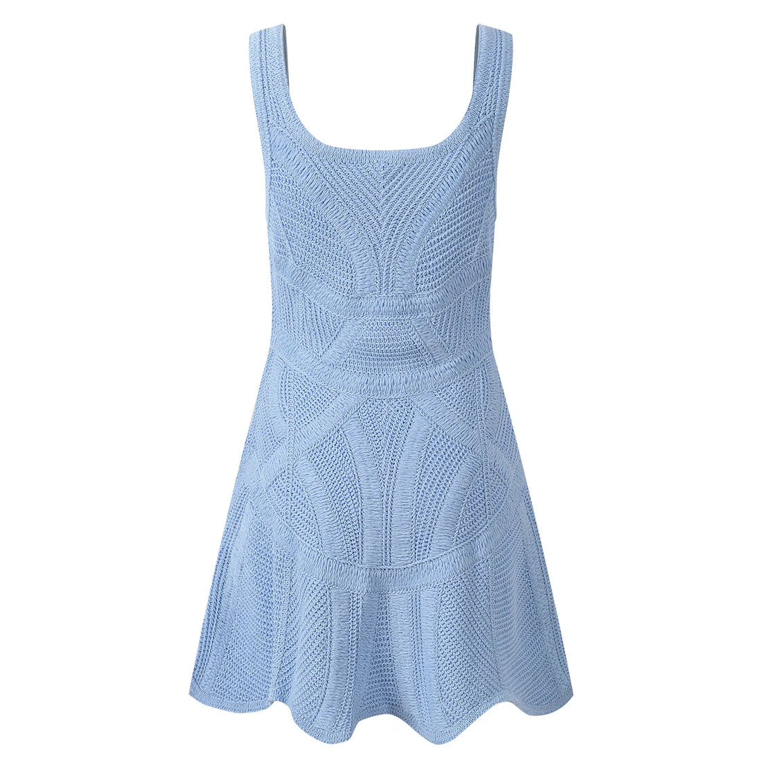 Liora Dress – Strick Mini Kleid mit Wellen-Saum
