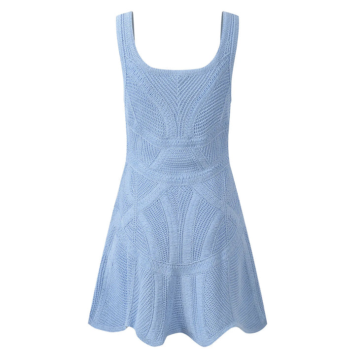 Liora Dress – Strick Mini Kleid mit Wellen-Saum