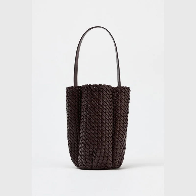 Woven Effect Bucket Bag