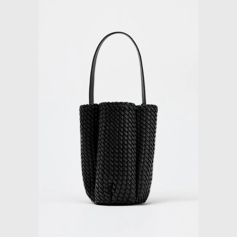 Woven Effect Bucket Bag