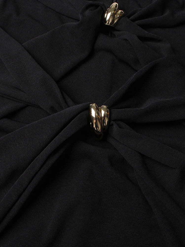 LUNA TWIST – Midi knitted dress with cut-outs 