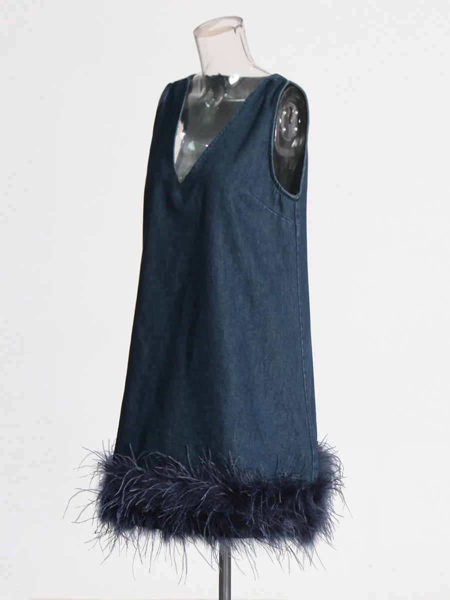Valentina - City-Chic Dress Jeans &amp; Feathers 