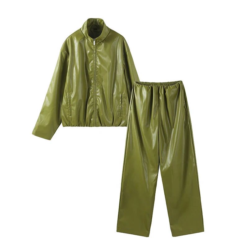 Lyvanna Set - stand-up collar jacket, skirt or trousers