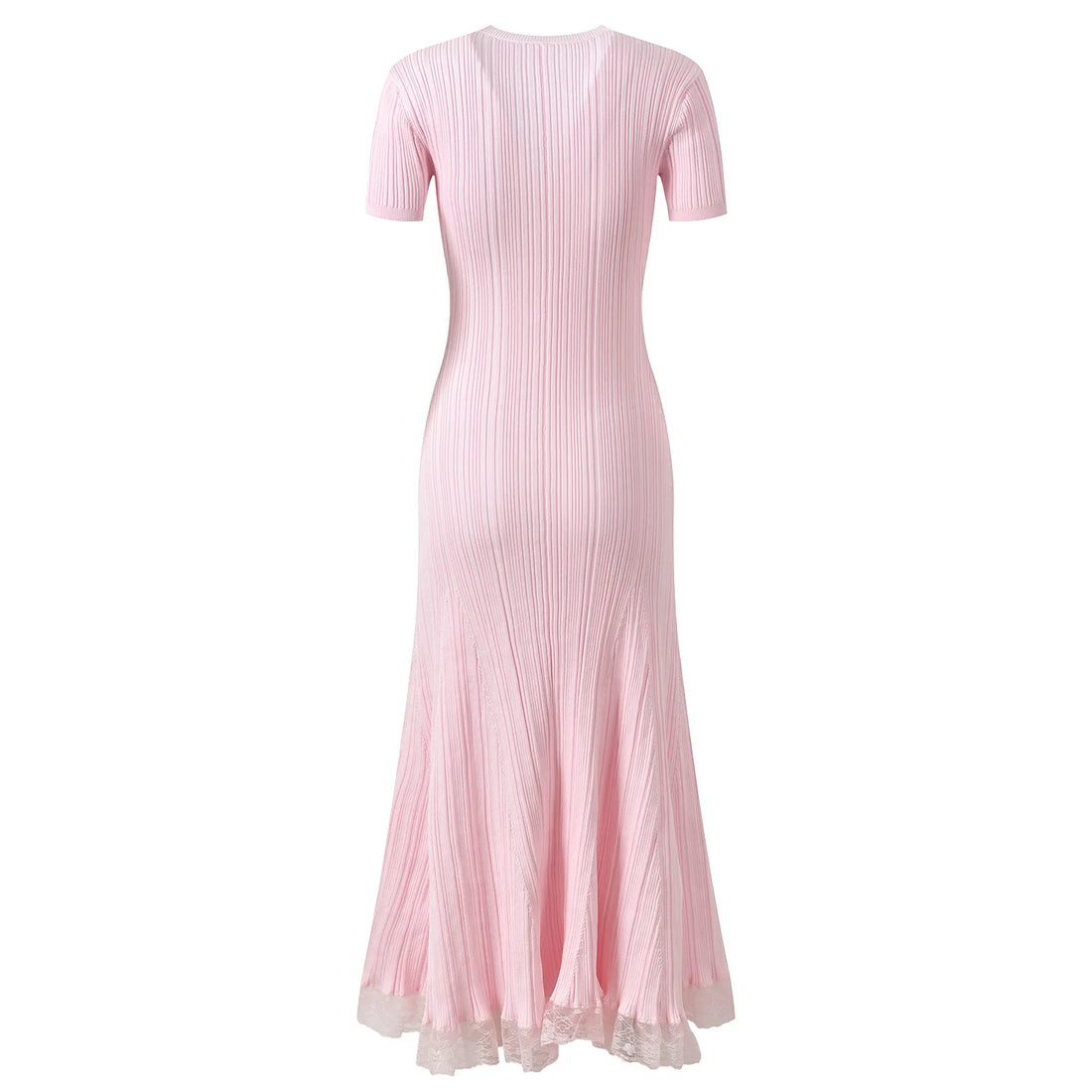 Rosélia Dress – Strick Maxi Kleid mit Spitze