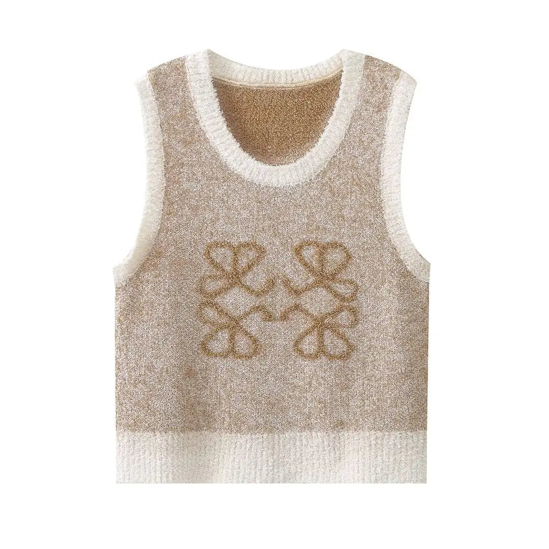 SweetLoops – Cartoon Knit Halter Vest