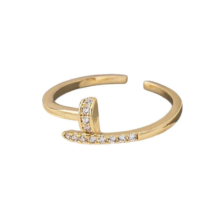 Cresiva Ring – Geometrischer Statement-Ring mit Kristall