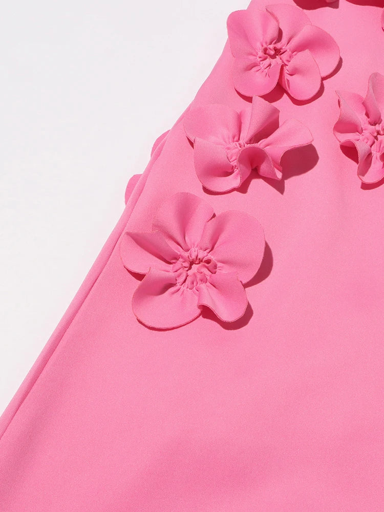 Florence maxi dress with bow and flower appliqué