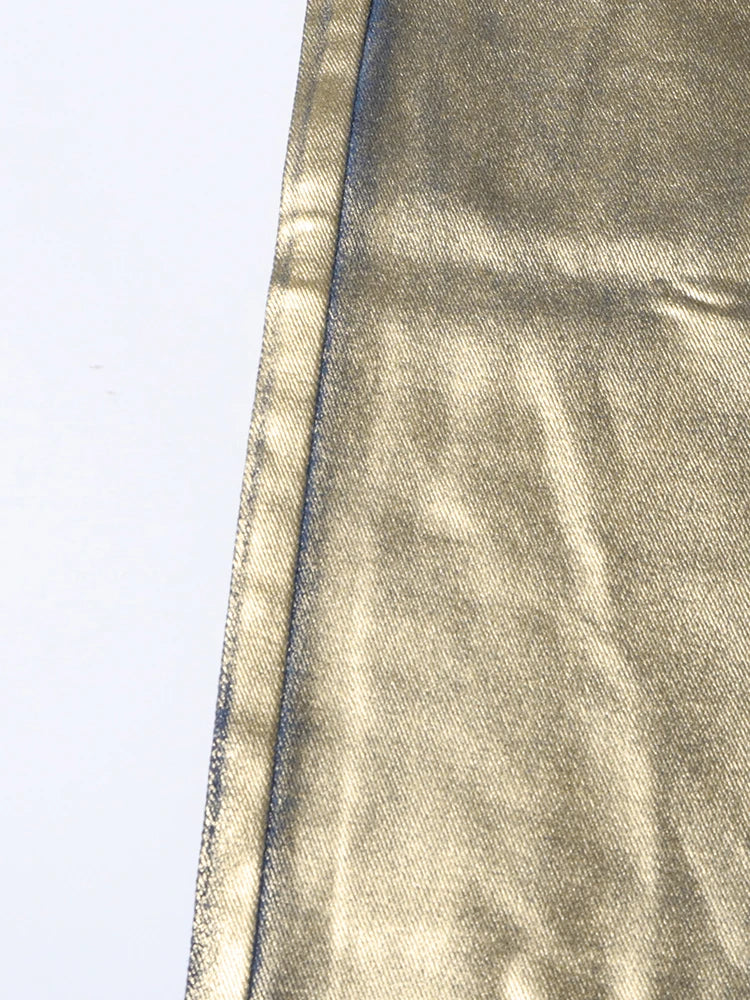 Jasmine – Colorblock High-Waist Straight-Leg Jeans mit Taschen