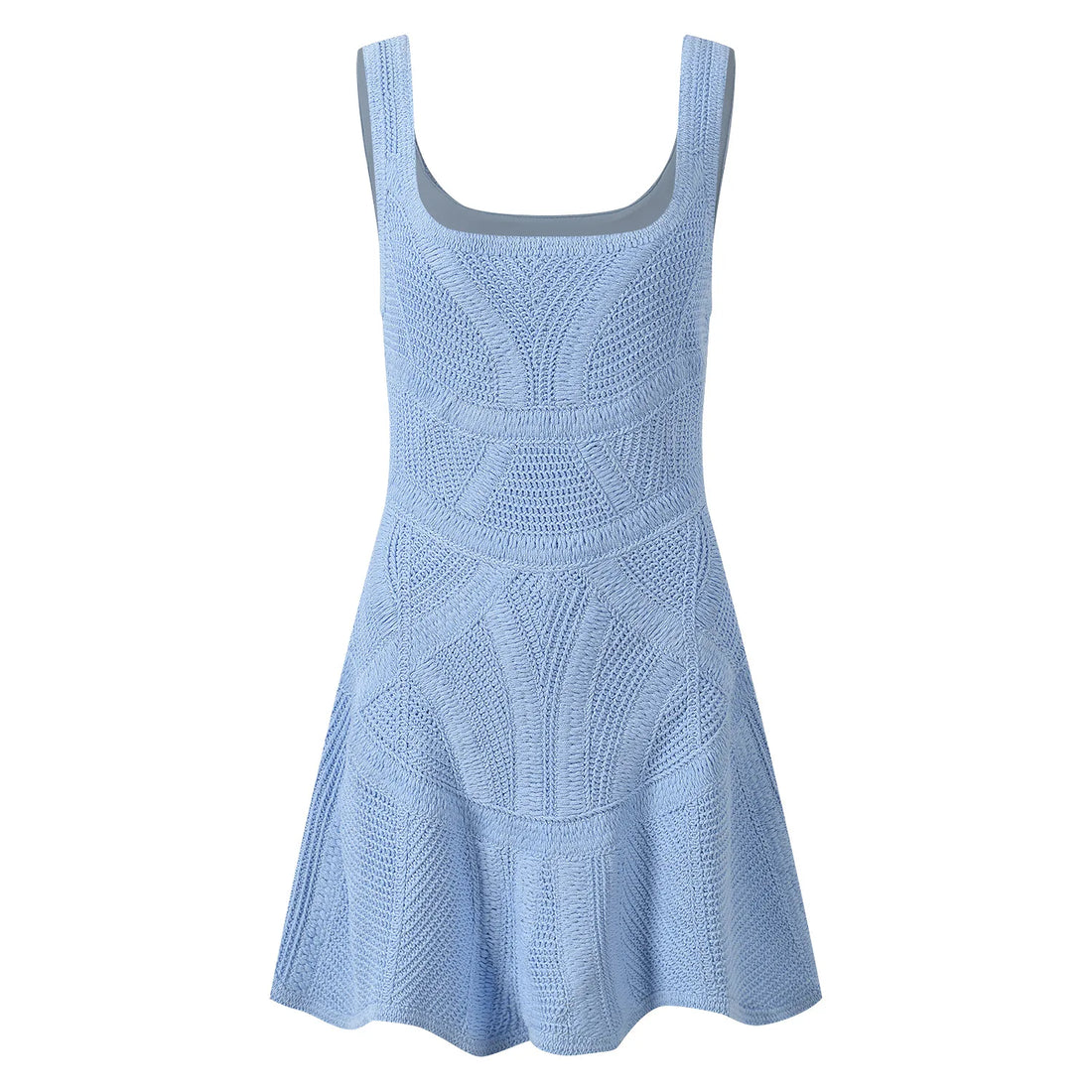Liora Dress – Strick Mini Kleid mit Wellen-Saum