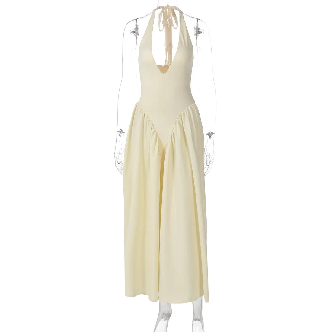 Talina "White Flame" – Rückenfreies Maxikleid