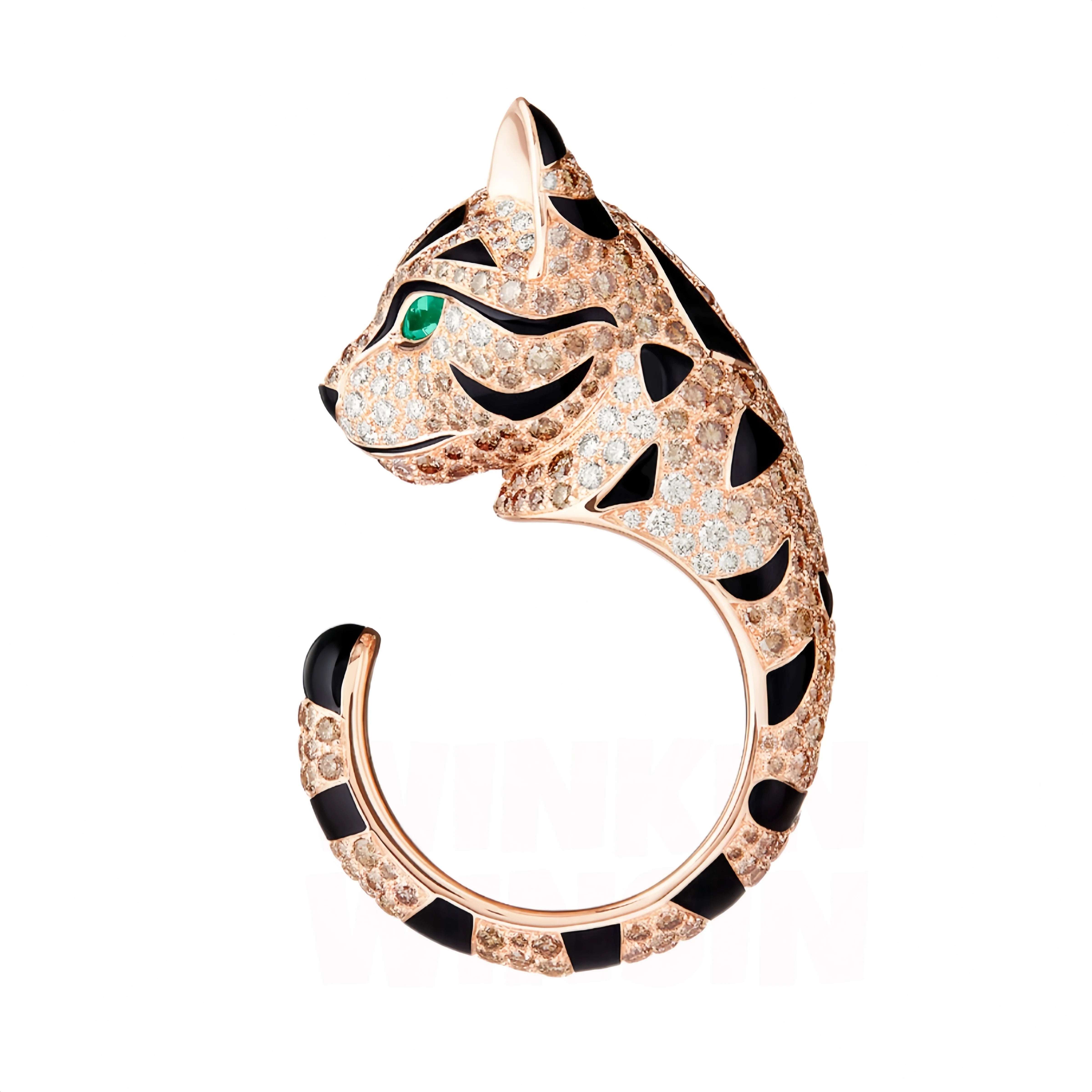 Felyra Ring – 925 Sterling Silver Animal Motif Ring with Gold Plating