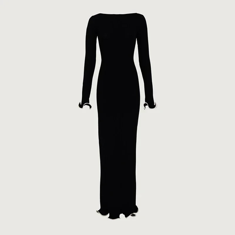 Luxe Chic Strick-Maxikleid