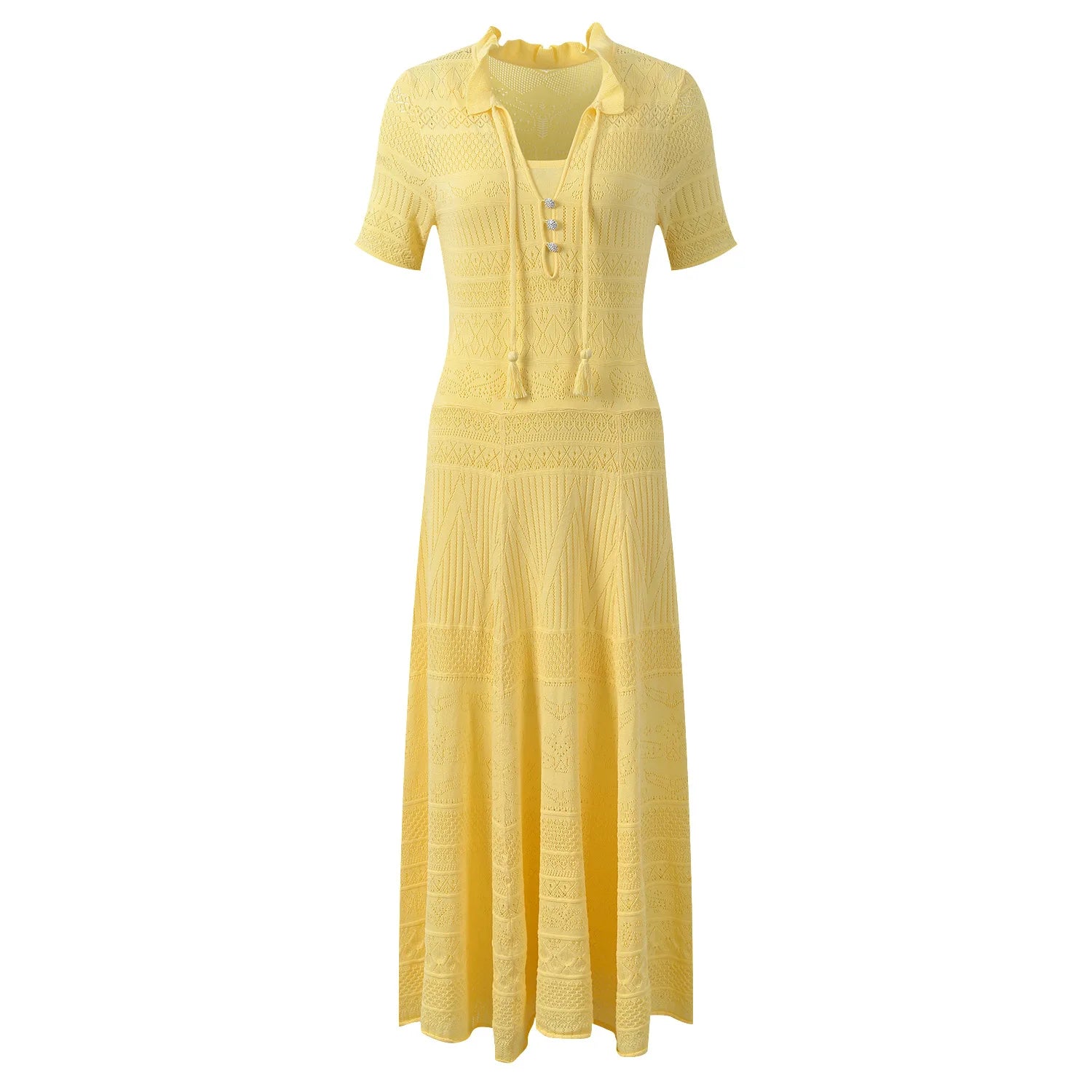 Évoria Dress – Strick Maxi Kleid