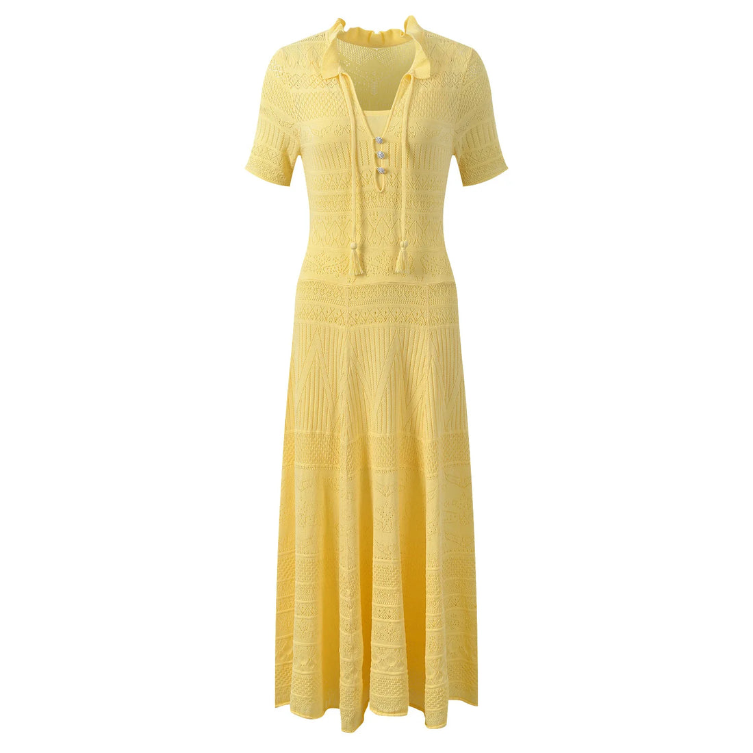 Évoria Dress – Strick Maxi Kleid