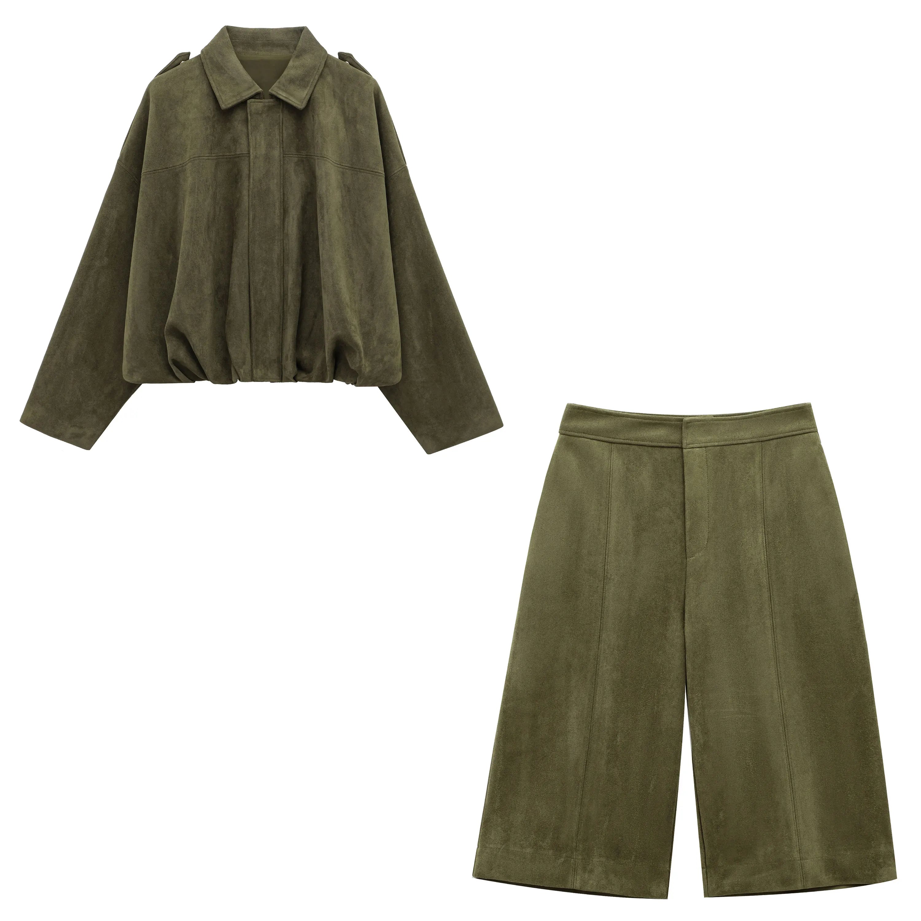 Nova Suede Set – Zweiteiler mit Jacke & Shorts