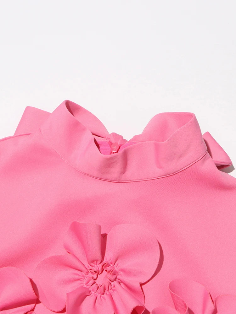 Florence maxi dress with bow and flower appliqué