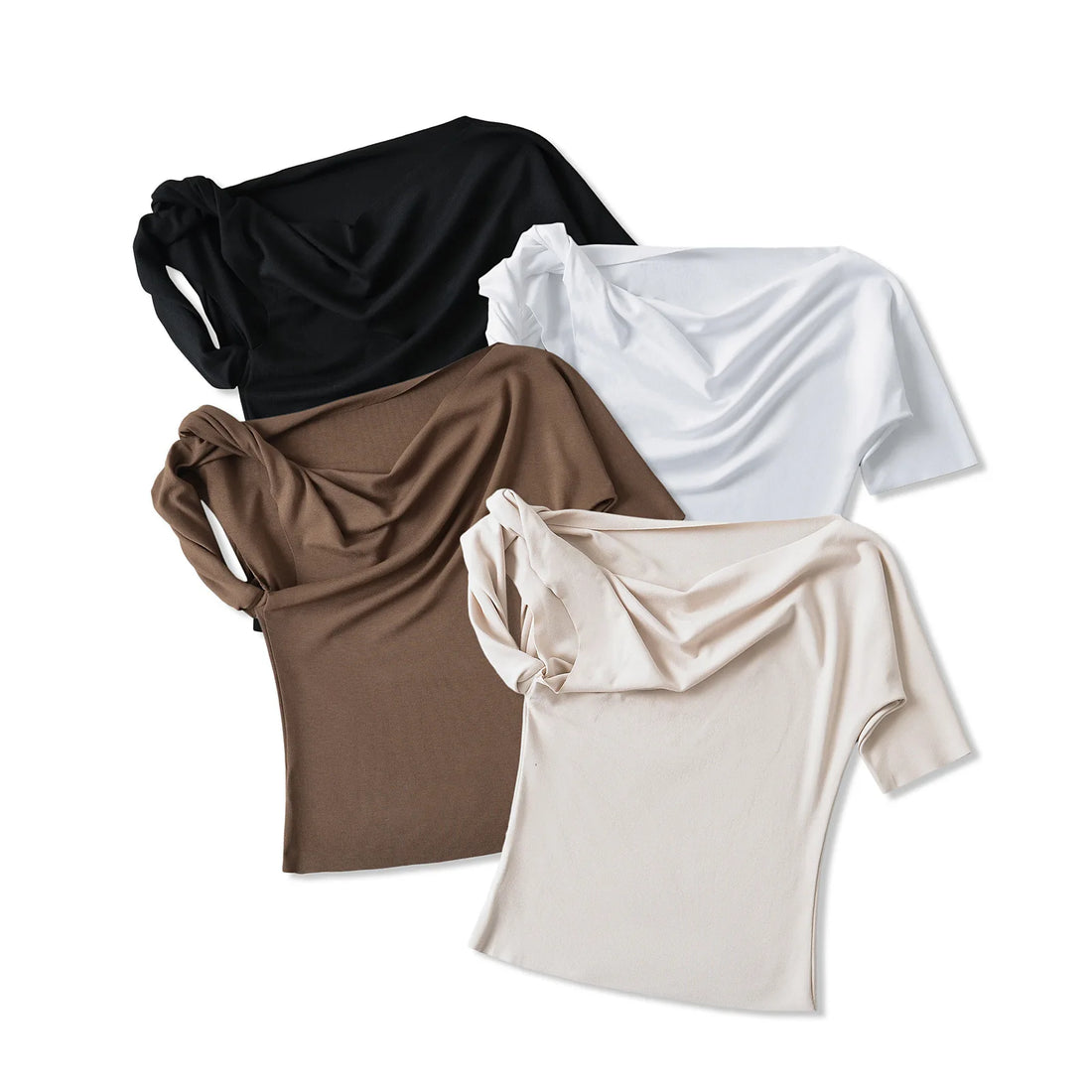 Twist & Sleek One-Shoulder Top