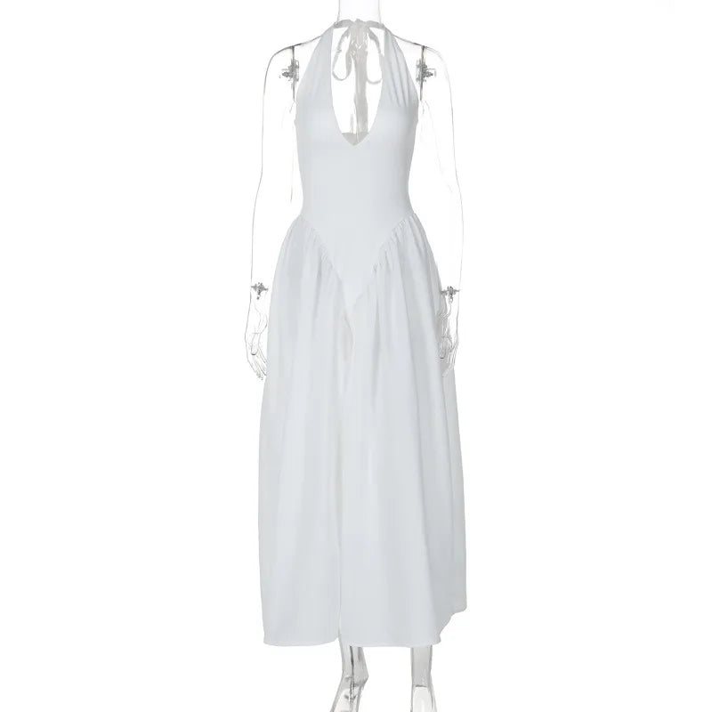 Talina "White Flame" – Rückenfreies Maxikleid