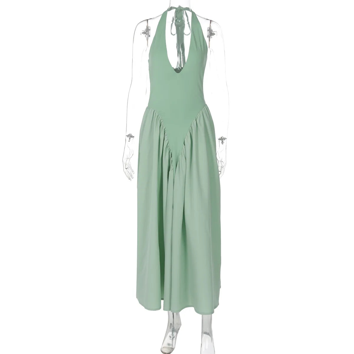 Talina "White Flame" – Backless Maxi Dress