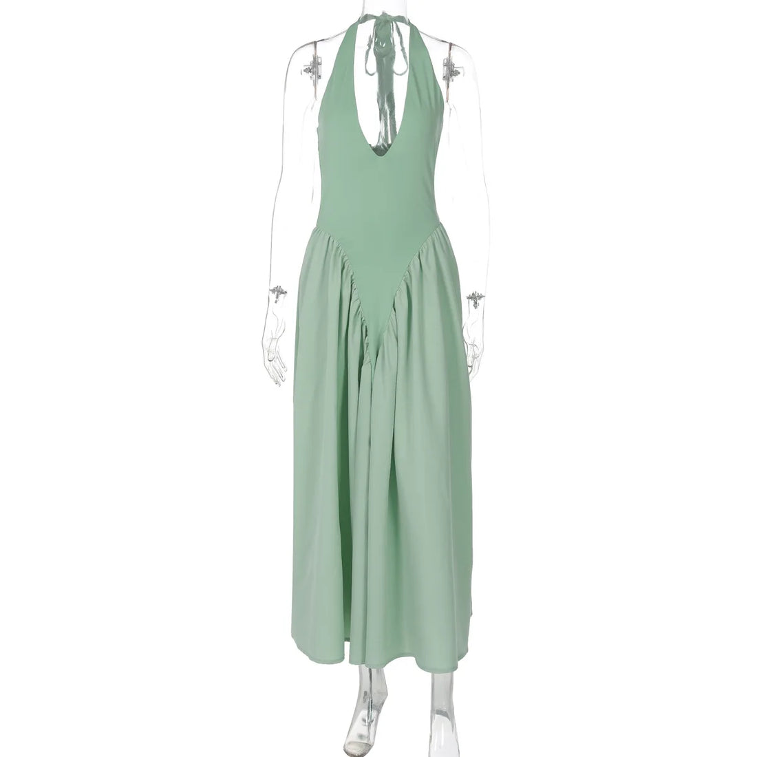 Talina "White Flame" – Rückenfreies Maxikleid