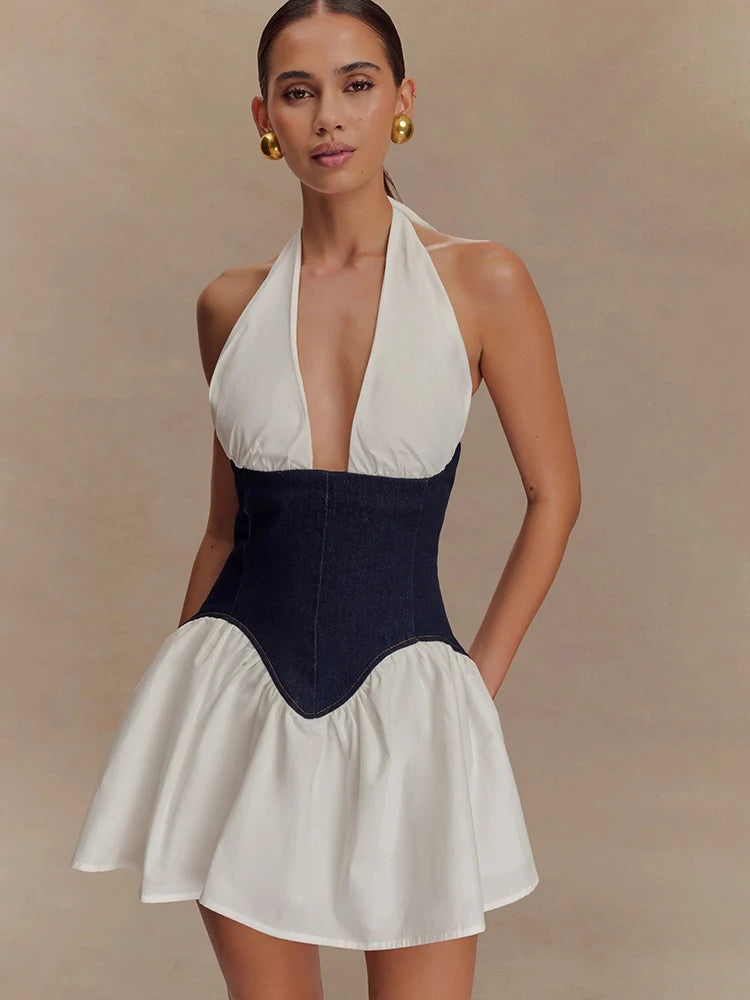 Denim Flame Dress - Minikleid