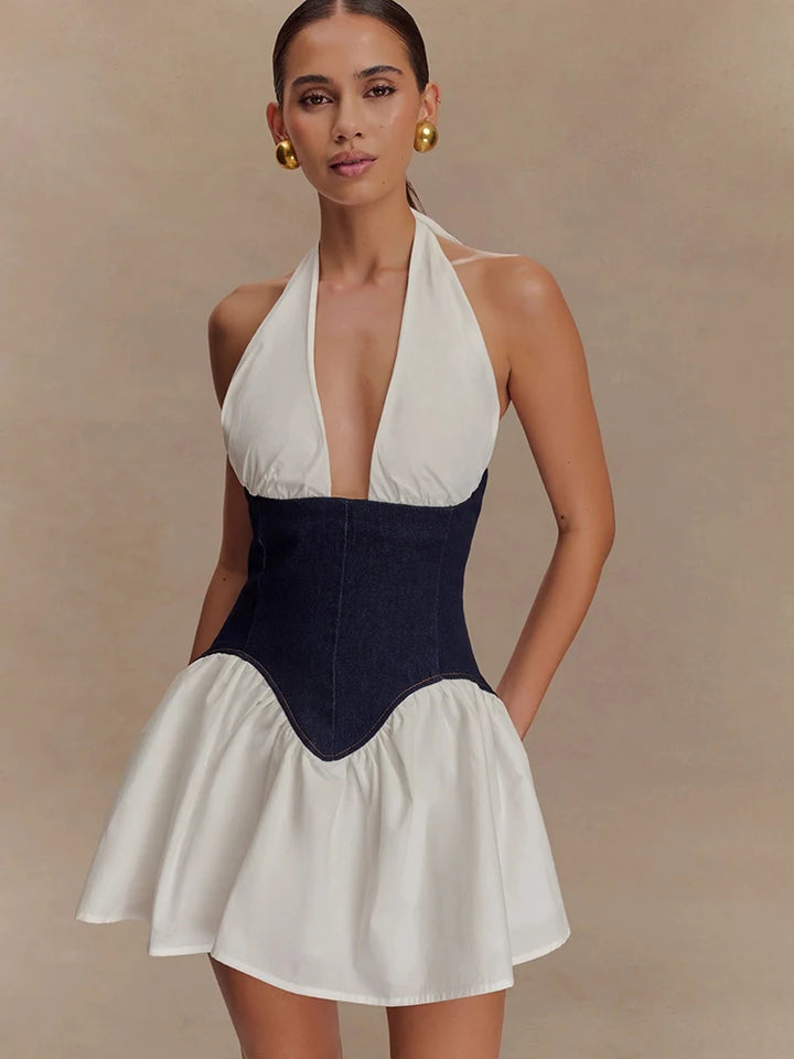 Denim Flame Dress - Minikleid